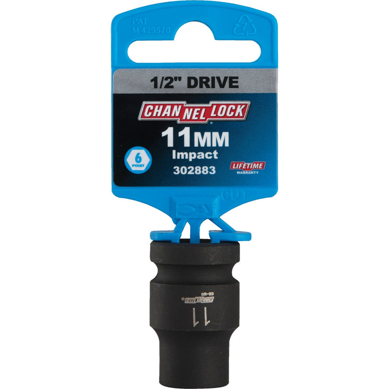 Channellock 1/2 In. Drive 11 mm 6-Point Shallow Metric Impact Socket