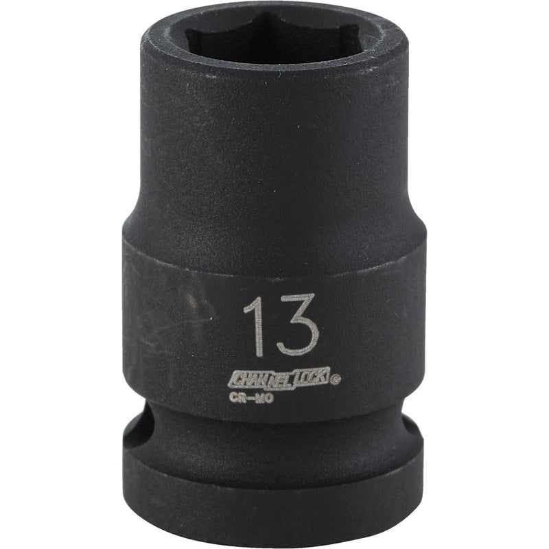 Channellock 1/2 In. Drive 13 mm 6-Point Shallow Metric Impact Socket