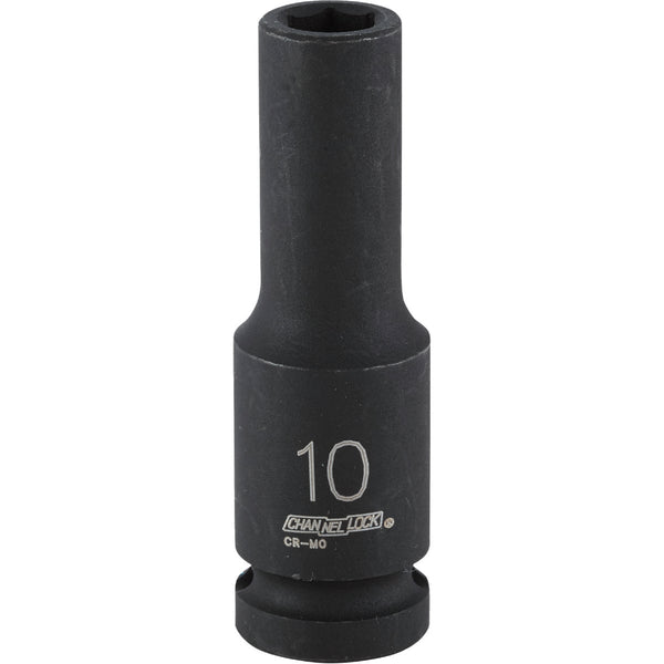 Channellock 1/2 In. Drive 10 mm 6-Point Deep Metric Impact Socket