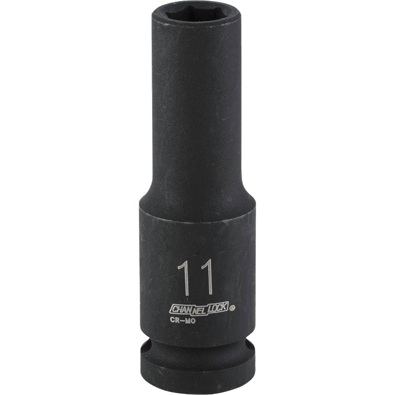 Channellock 1/2 In. Drive 11 mm 6-Point Deep Metric Impact Socket