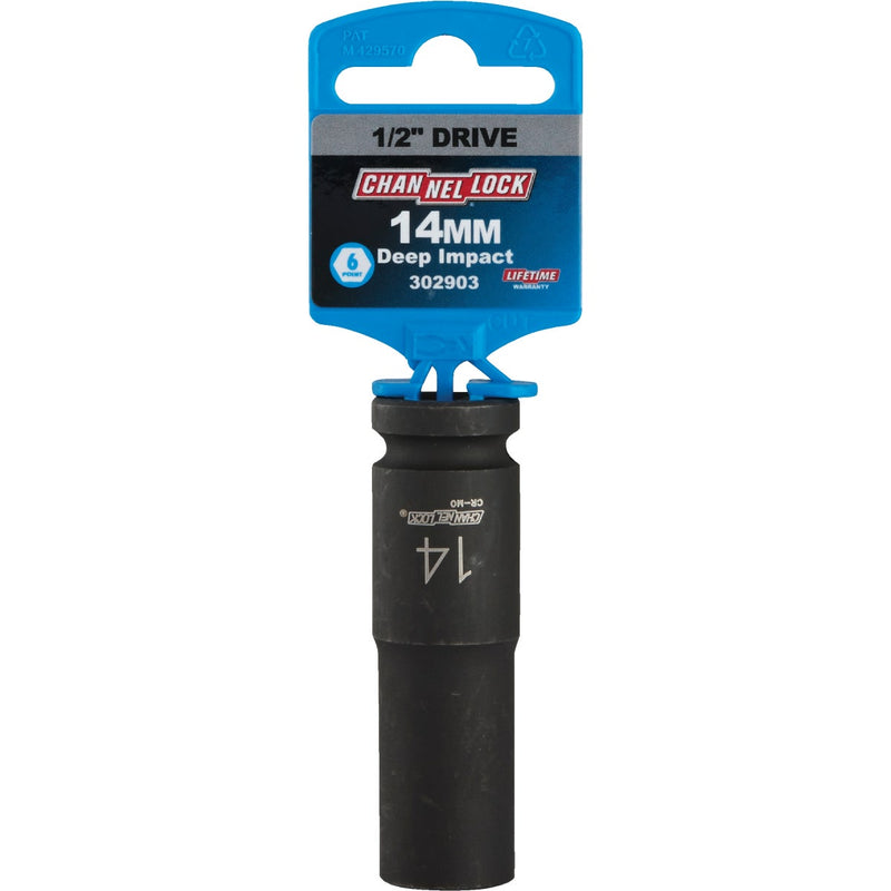 Channellock 1/2 In. Drive 14 mm 6-Point Deep Metric Impact Socket