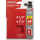 Diablo Clamp-On 60 Grit 4-1/2 In. x 5-1/2 In. 1/4 Power Sanding Sheet Sandpaper (6-Pack)