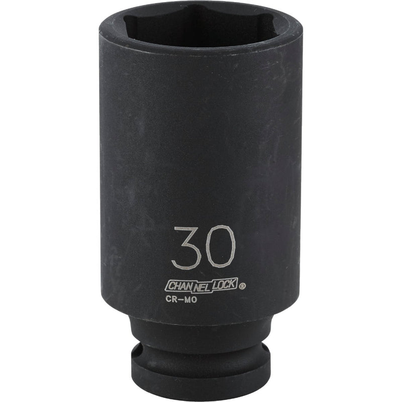 Channellock 1/2 In. Drive 30 mm 6-Point Deep Metric Impact Socket