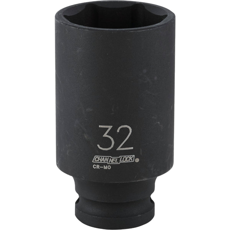 Channellock 1/2 In. Drive 32 mm 6-Point Deep Metric Impact Socket