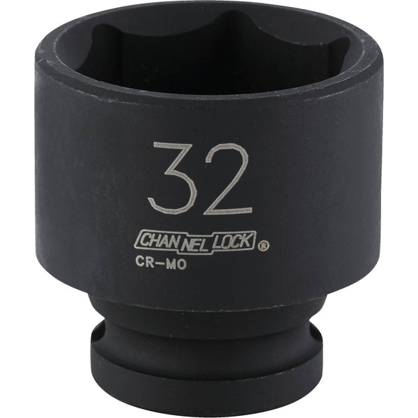 Channellock 1/2 In. Drive 32 mm 6-Point Shallow Metric Impact Socket