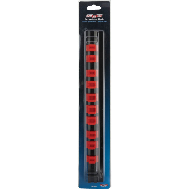 Channellock 1-5/8 In. W x 13-7/8 In. Screwdriver Rail, 10 Clips