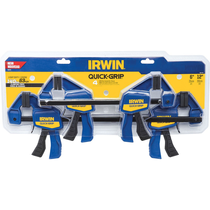 Irwin Quick-Grip One-Hand Bar Clamp Set (4-Piece)