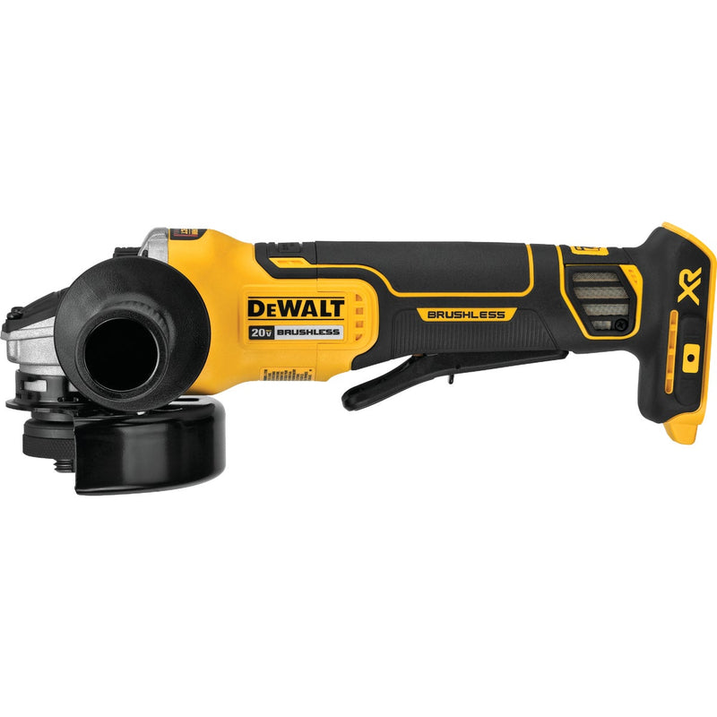 DEWALT 20V MAX XR 4-1/2 In. Brushless Small Cordless Angle Grinder with Paddle Switch (Tool Only)