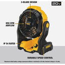 DEWALT 20V MAX Cordless Jobsite Fan (Tool Only)