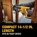 DEWALT 20V MAX XR Brushless Compact Cordless Reciprocating Saw (Tool Only)