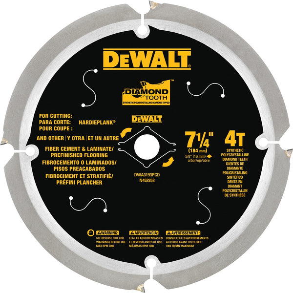 DEWALT 7-1/4 In. HardiePlank PCD Circular Saw Blade