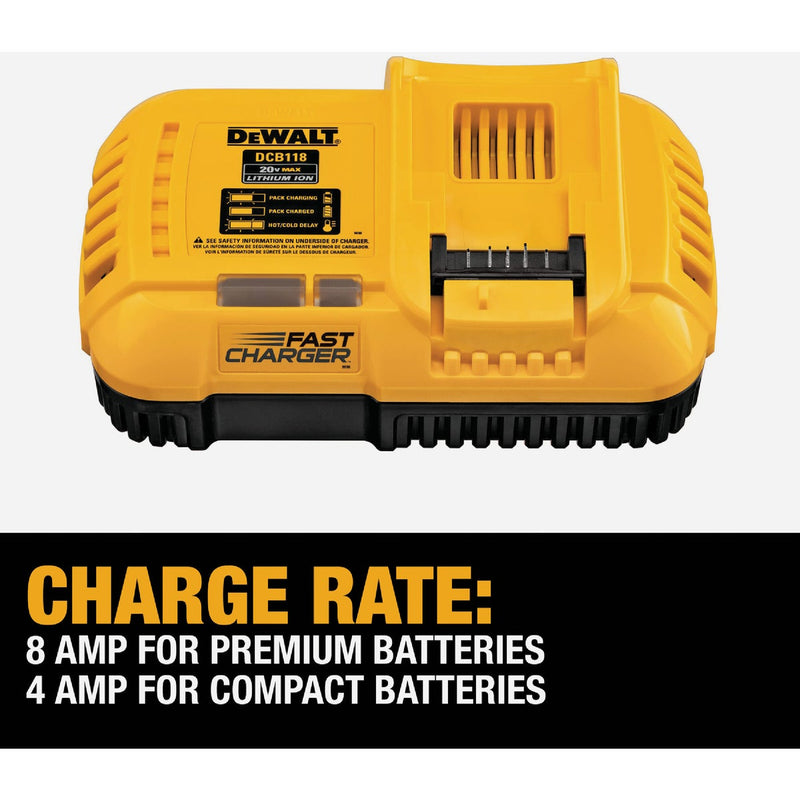 DEWALT 20V/60V MAX Lithium-Ion 8-Amp Fan Cooled Fast Battery Charger