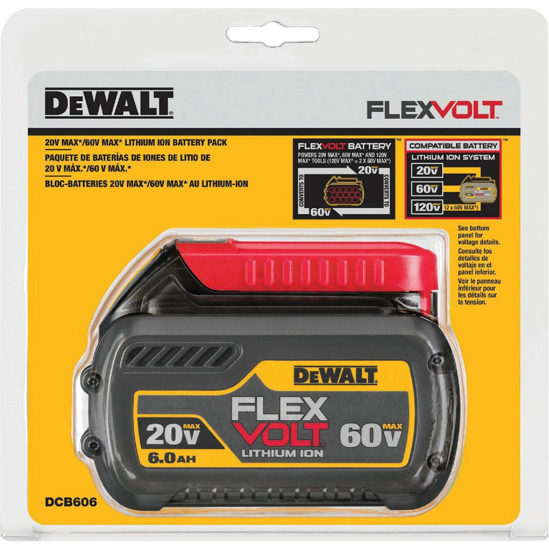 DEWALT FLEXVOLT 20V/60V MAX Lithium-Ion 6.0 Ah Battery Pack