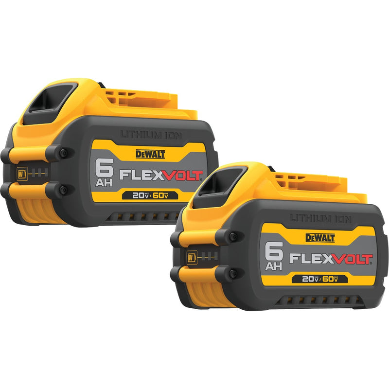 DEWALT FLEXVOLT 20V/60V MAX Lithium-Ion 6.0 Ah Battery Pack (2-Pack)