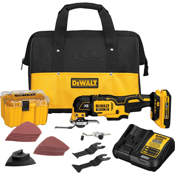 DEWALT 20V XR Brushless 3-Speed Cordless Oscillating Multi-Tool Kit with 2.0 Ah Battery & Charger