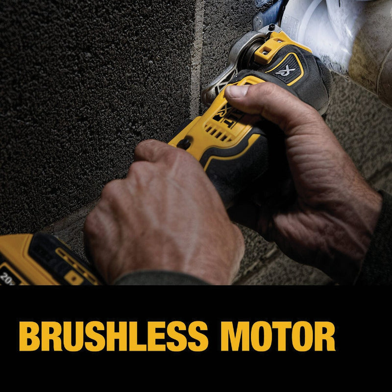 DEWALT 20V XR Brushless 3-Speed Cordless Oscillating Multi-Tool Kit with 2.0 Ah Battery & Charger