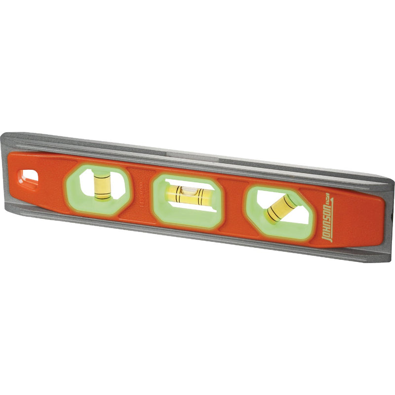 Johnson Level 9 In. Aluminum Magnetic Glo-View Torpedo Level