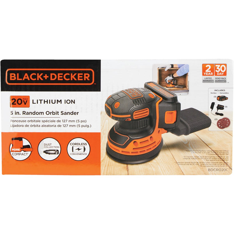 Black & Decker 20-Volt MAX Lithium-Ion Random Orbit Cordless Sander Kit