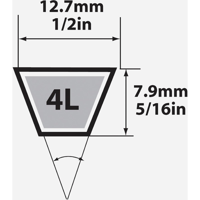 Mitsuboshi Fractional Horsepower 4L Type, 1/2 In. x 95 In.