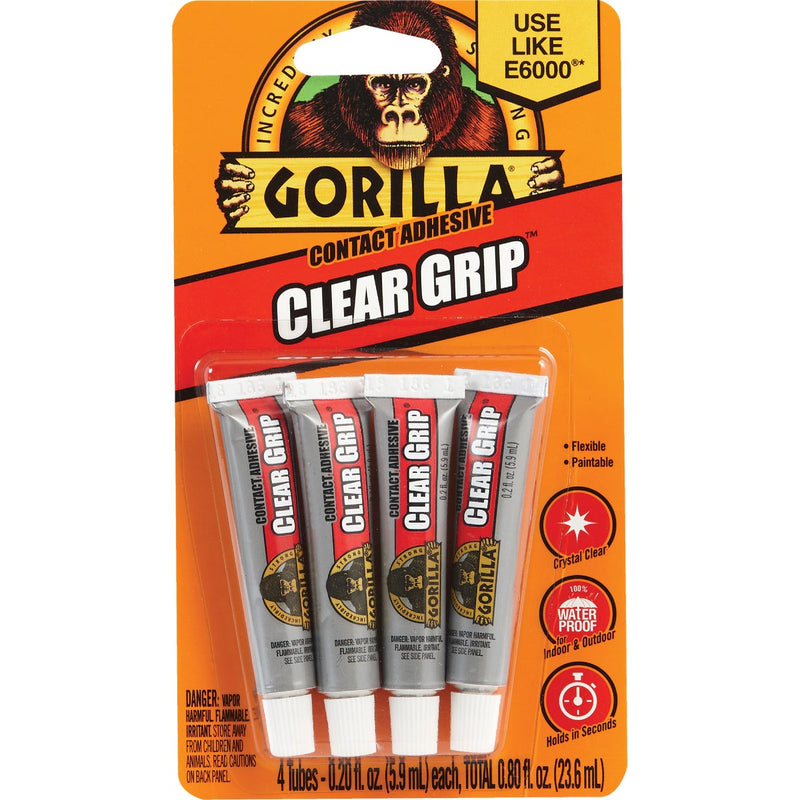 Gorilla Clear Grip 0.2 Oz. Multi-Purpose Adhesive (4-Pack)