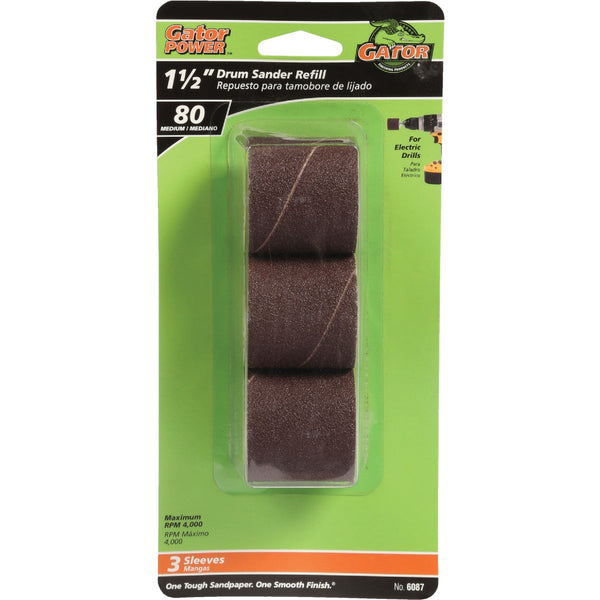 Gator 1-1/2 In. x 1-1/2 In. 80 Grit Drum Sander Refills (3-Pack)