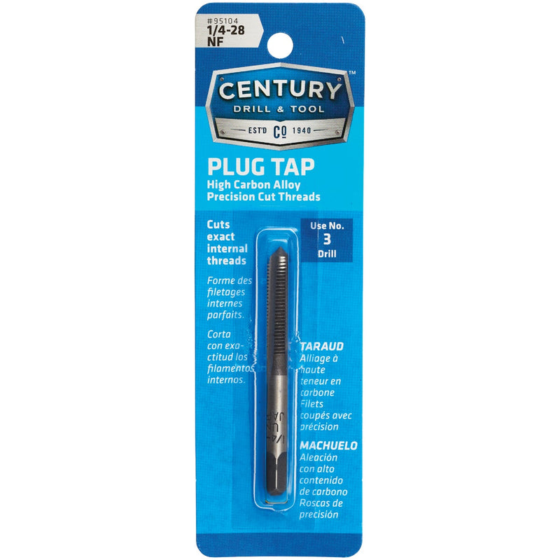 Century Drill & Tool 1/4-28 Carbon Steel National Fine Tap-Plug