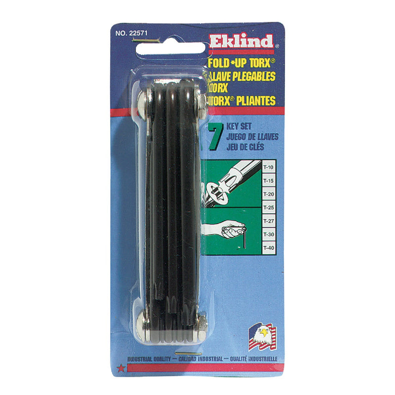 Eklind Fold-Up Torx Hex Key Set, 7-Piece