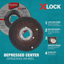 Makita X-LOCK Type 27 4-1/2 In. x 1/4 In. x 7/8 In. Metal Grinding Cut-Off Wheel