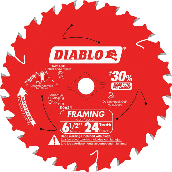 Diablo 6-1/2 In. 24-Tooth Framing Saw Blade Pro Bulk Pack (3-Pack)