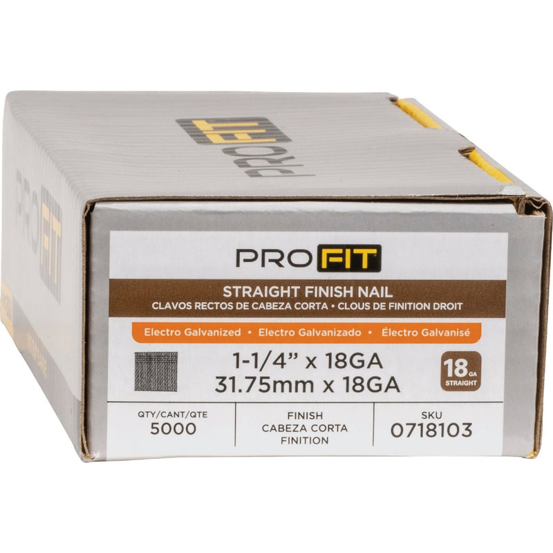 Pro-Fit 1-1/4 In. 18 Gauge Electro Galvanized Brad Nail (5000 Ct.)