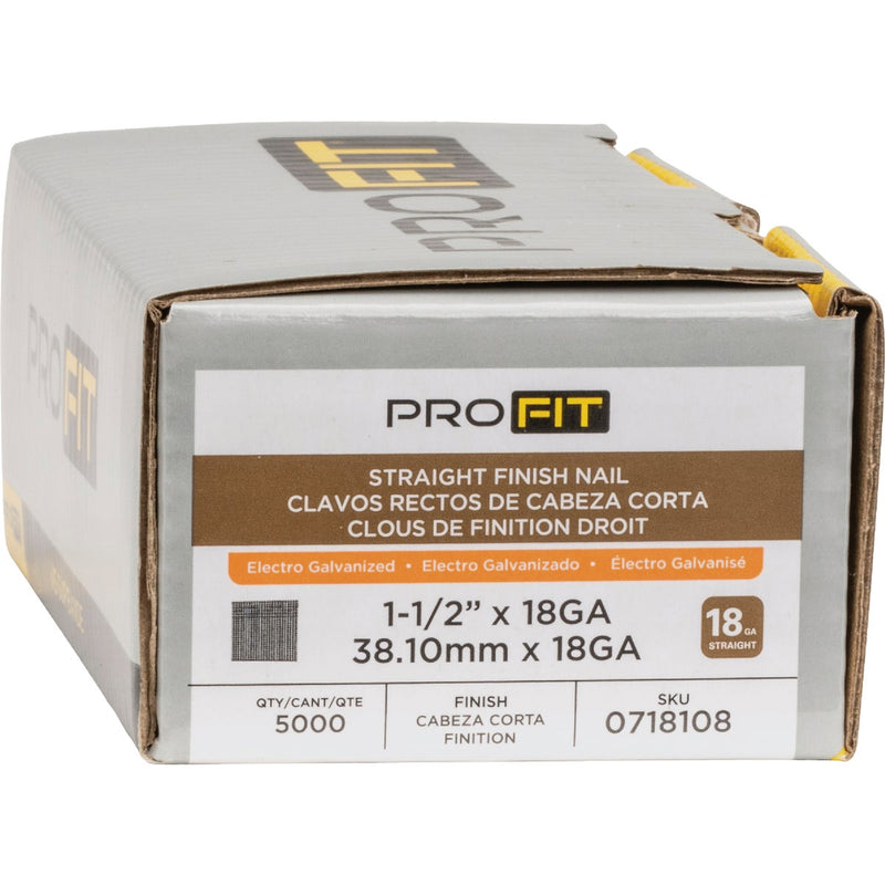 Pro-Fit 1-1/2 In. 18 Gauge Electro Galvanized Brad Nail (5000 Ct.)