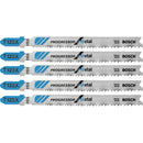 Bosch T-Shank 4 In. x 10-24 TPI High Speed Steel Jig Saw Blade, Progressor for Metal (5-Pack)