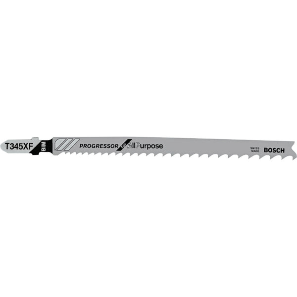 Bosch T-Shank 5-1/4 In. x 5-10 TPI Bi-Metal Jig Saw Blade, Progressor for All-Purpose (5-Pack)