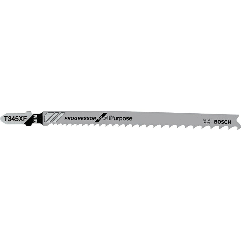 Bosch T-Shank 5-1/4 In. x 5-10 TPI Bi-Metal Jig Saw Blade, Progressor for All-Purpose (5-Pack)