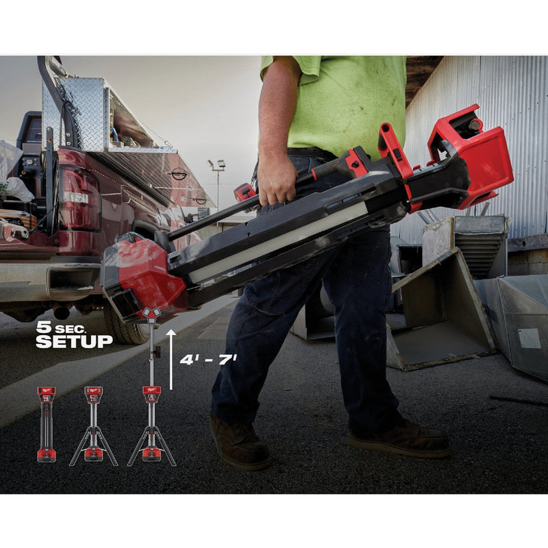 Milwaukee M18 ROCKET 18 Volt Lithium-Ion LED Tower Corded/Cordless Work Light/Charger (Tool Only)