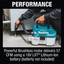 Makita 18 Volt LXT 2 Gal. Lithium-Ion Brushless Cordless Wet/Dry Vacuum (Tool Only)