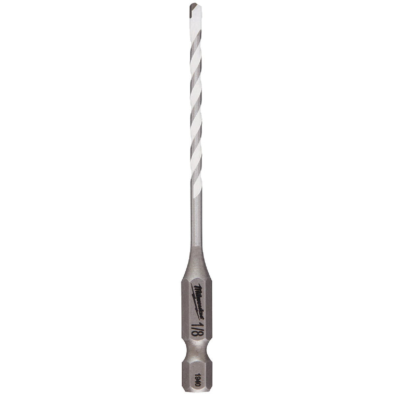 Milwaukee SHOCKWAVE 1/8 In. x 3-1/2 In. Impact Duty Carbide Multi-Material Hex Shank Drill Bit