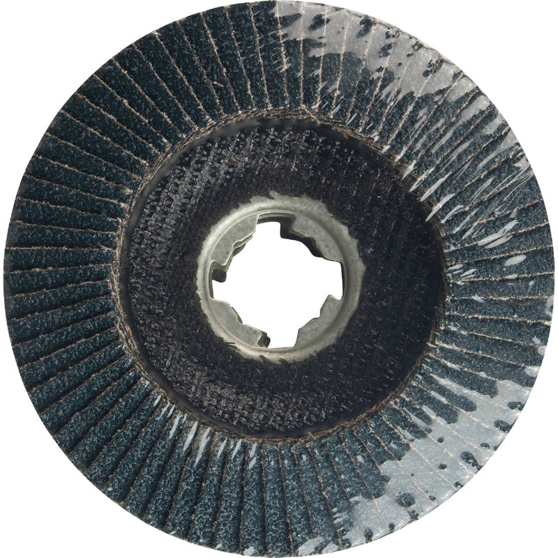 Makita X-LOCK 4-1/2 In. x 7/8 In. 40-Grit Type 29 Zirconia Angle Grinder Flap Disc (3-Pack)