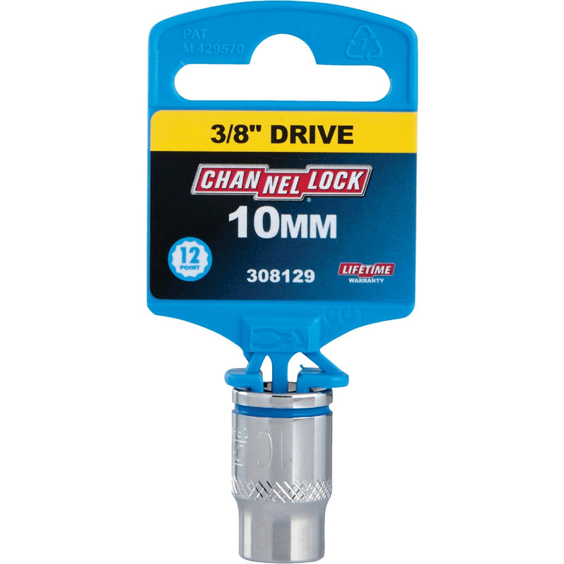 Channellock 3/8 In. Drive 10 mm 12-Point Shallow Metric Socket