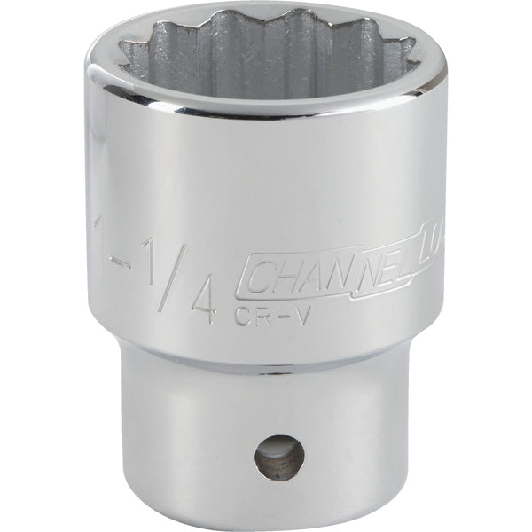 Channellock 3/4 In. Drive 1-1/4 In. 12-Point Shallow Standard Socket