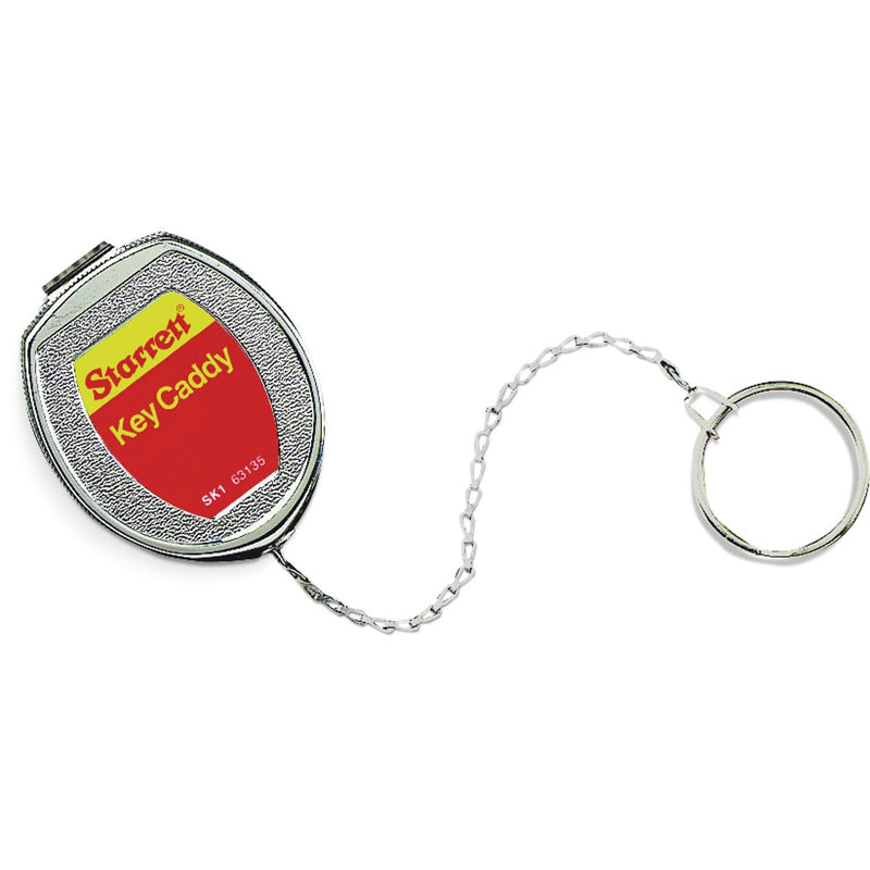 Starrett Belt Clip 21 In. Chrome Retractable Key Caddy Chain