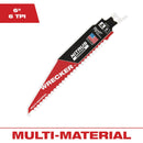 Milwaukee SAWZALL The WRECKER 6 In. 6 TPI Multi-Material Demolition Reciprocating Saw Blade with Nitrus Carbide Teeth