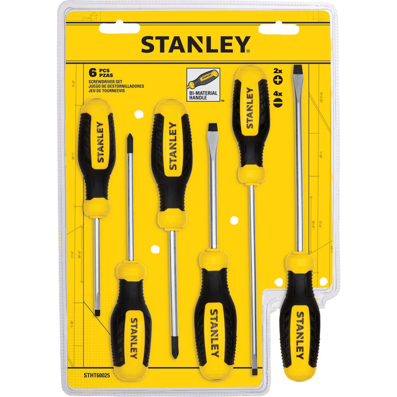 Stanley Slotted & Phillips Screwdriver Set (6-Piece)