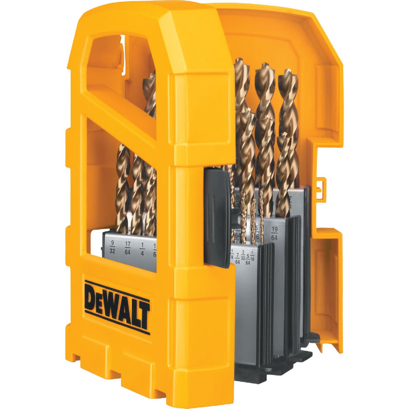 DEWALT 29-Piece Gold Ferrous Pilot Point Drill Bit Set, 1/16 In. thru 9/32 In.