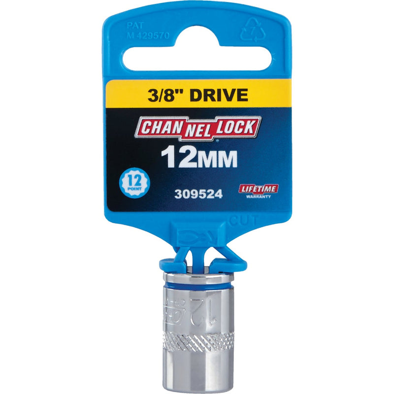 Channellock 3/8 In. Drive 12 mm 12-Point Shallow Metric Socket