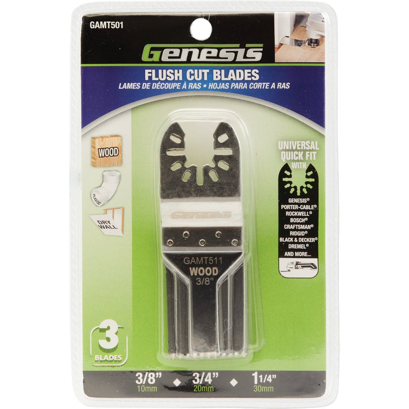 Genesis Flush Cut Oscillating Blade Assortment (3-Piece)