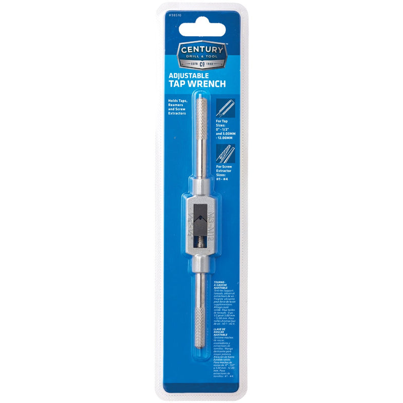 Century Drill & Tool Adjustable 1/16 In. to 1/2 In. Fractional 3.0 to 6.0 Metric Tap Wrench