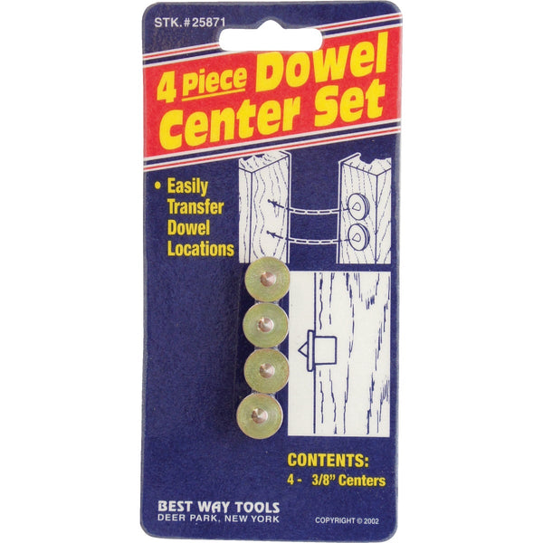 Best Way Tools 3/8 In. Dowel Center (4-Pack)