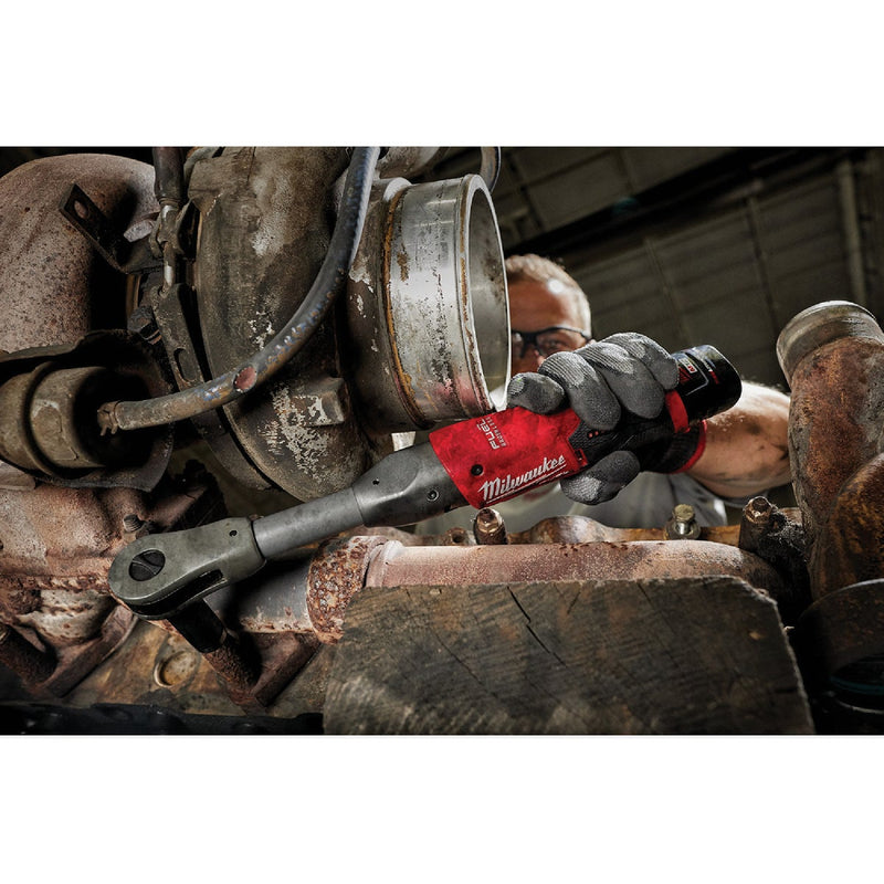 Milwaukee M12 FUEL 12-Volt Lithium-Ion Brushless 3/8 In. Extended Reach Cordless Ratchet (Tool Only)