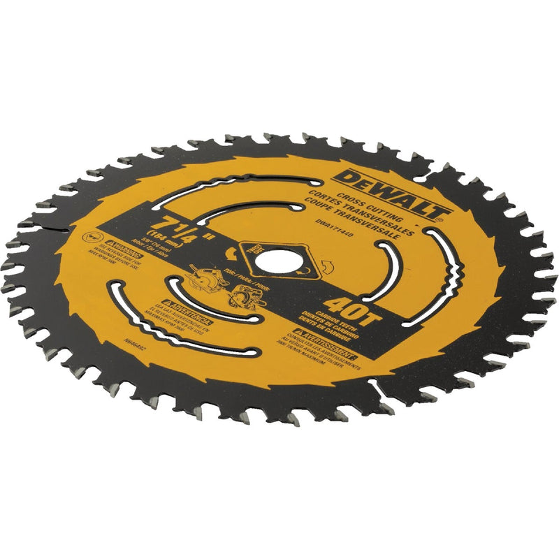 DEWALT 7-1/4 In. 40-Tooth Framing /Ripping Blister Circular Saw Blade